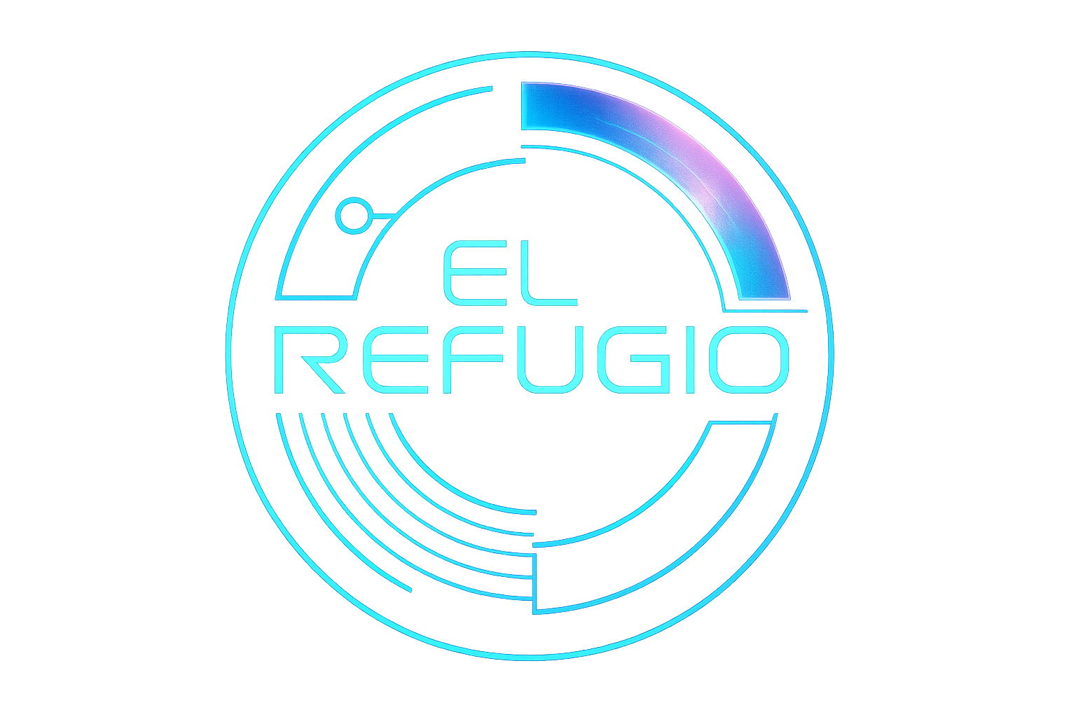 Logo El Refugio (futurista, redondo)